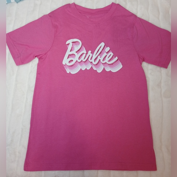 Barbie Other - Barbie Pink Graphic Tee Youth Large (10–12)